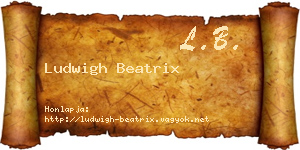 Ludwigh Beatrix névjegykártya